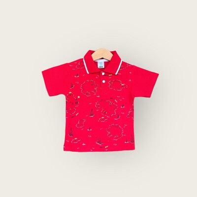 Wholesale Baby Boys T-shirt 1-4Y Algiy Mini 2047-3563 Red