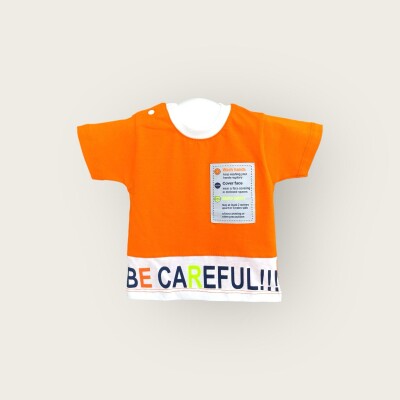 Wholesale Baby Boys T-shirt 6-18M Algiy Mini 2047-3351 Оранжевый 
