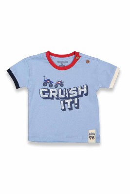 Wholesale Baby Boys T-shirt 6-24M Divonette 1023-7742-1 Blue