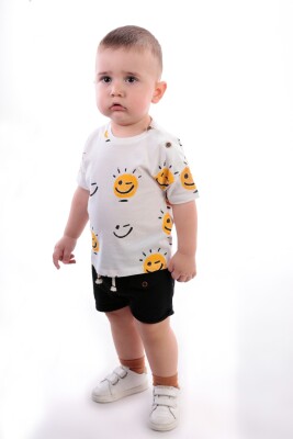 Wholesale Baby Boys T-shirt 6-24M Divonette 1023-7761-1 Ecru