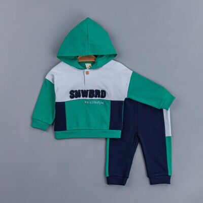 Wholesale Baby Boys Tracksuit Set With Hoodie 6-24M BabyZ 1097-4741 - 1