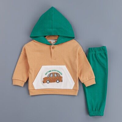 Wholesale Baby Boys Tracksuit Set With Hoodie 6-24M BabyZ 1097-4743 - 3