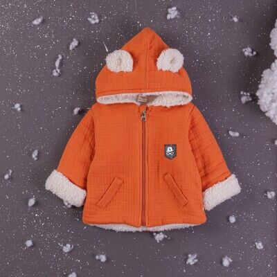Wholesale Baby Boys Welsoft Coat With Hoodie 6-24M BabyZ 1097-4756 Tile Red 