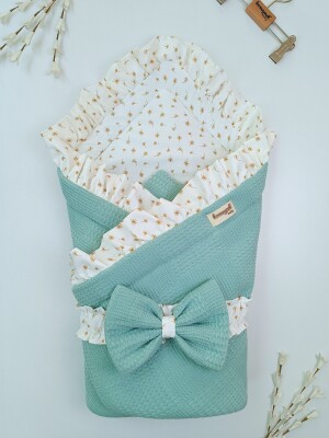 Wholesale Baby Dope Luxury Mosaic Pique Swaddle 0-24M Tomuycuk 1074-45487 Mint Green 