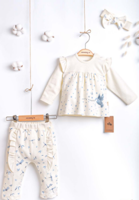 Wholesale Baby Girl 2-Piece Bodysuit and Pants Set 3-18M Ciccimbaby 1043-4932-1 - Ciccimbaby