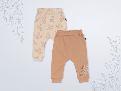 Wholesale Baby Girl 2-piece Pants Set 3-18M Miniworld 1003-18515 Miniworld 1003-18515 Light Brown 