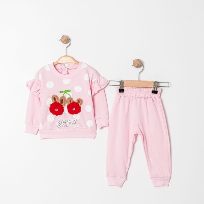 Wholesale Baby Girl 2-Piece Tracksuit 9-24M Tofigo 2013-9203 Pink