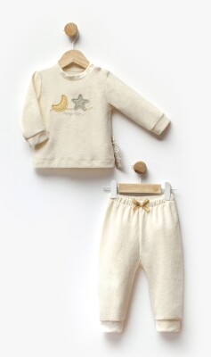 Wholesale Baby Girl 2 Piece Tracksuit Set 6-18M Flexi Baby 2063-218050 Cream