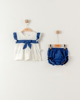 Wholesale Baby Girl 2-Pieces Blouse and Short Set 6-24M Miniborn 2019-9066 - Miniborn