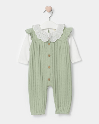 Wholesale Baby Girl 2 Pieces Body Jumpsuit Set Suit 3-9M Bupper Kids 1053-24526 Green
