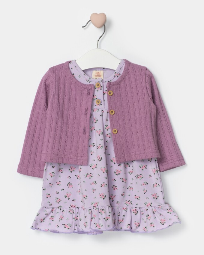 Wholesale Baby Girl 2 Pieces Dress Set Suit 9-24M Bupper Kids 1053-24502 - 6