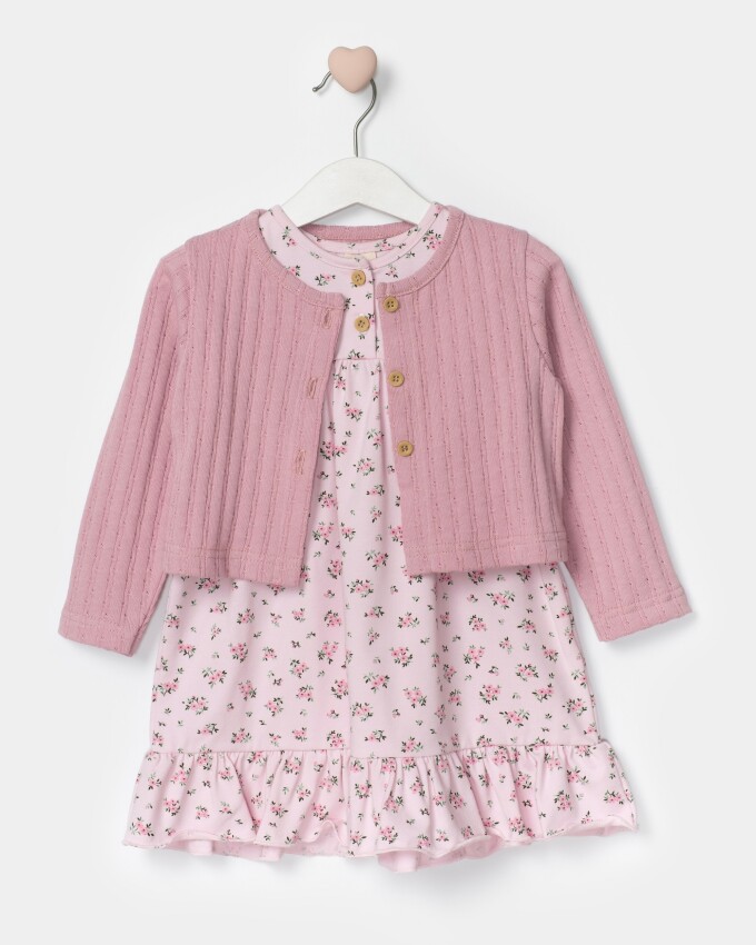 Wholesale Baby Girl 2 Pieces Dress Set Suit 9-24M Bupper Kids 1053-24502 - 8