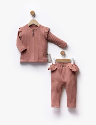 Wholesale Baby Girl 2pcs Body and Trousers Set 6-36M Flexi Baby 2063-217563 Salmon Color 