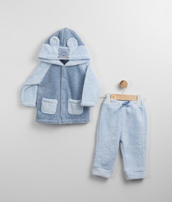 Wholesale Baby Unisex 2pcs Cardigan and Pants Set 6-24M Flexi Baby 2063-217552 Blue