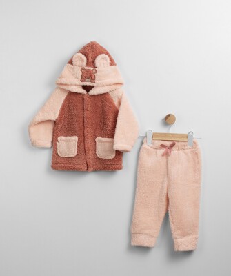 Wholesale Baby Unisex 2pcs Cardigan and Pants Set 6-24M Flexi Baby 2063-217552 Salmon Color 