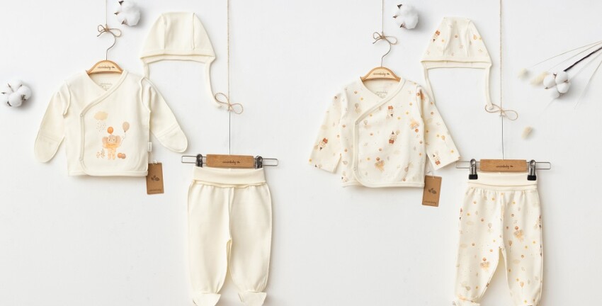 Wholesale Baby Girl 3-Piece Bodysuit Set 1-6M Ciccimbaby 1043-5040 - 1