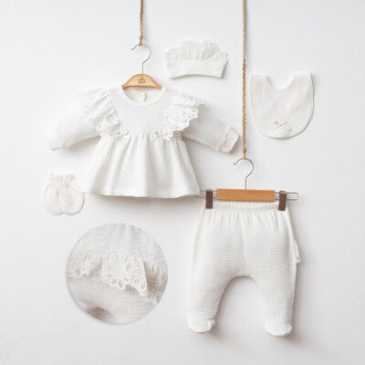 Wholesale Baby Girl 5-Piece Newborn Set 0-3M Minizeyn 2014-7059 - Minizeyn