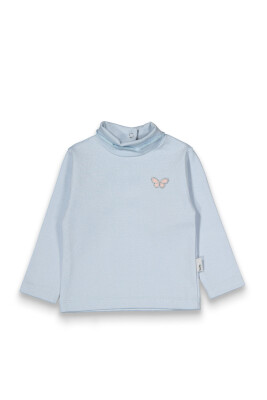 Wholesale Baby Girl Basic Ribbed Turtleneck Bodysuit 6-18M Tuffy 1099-0427 Ice blue