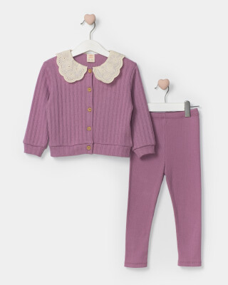 Wholesale Baby Girl Cardigan Closer Set Suit 9-24M Bupper Kids 1053-24525 - Bupper Kids
