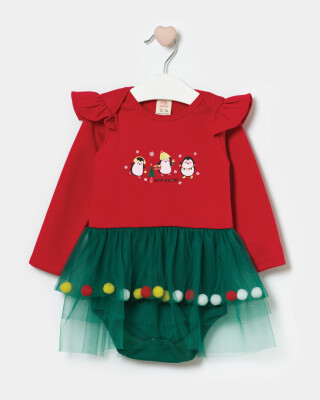 Wholesale Baby Girl Christmas Themed Jumpsuit 6-18M Bupper Kids 1053-24922 - 2