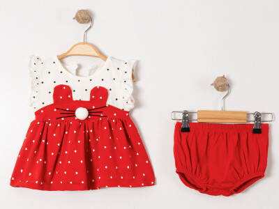 Wholesale Baby Girl Double Dress and Panties Set 9-24M Tofigo 2013-9146 - Tofigo