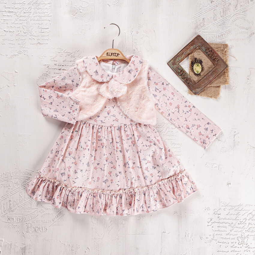 Wholesale Baby Girl Dress 2-5Y Cevval Minigirls 2024-2294 - 2