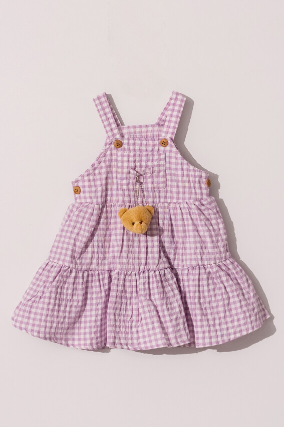 Wholesale Baby Girl Dress with Teddy Bear Accessories 6-18M Tuffy 1099-1208 - 2