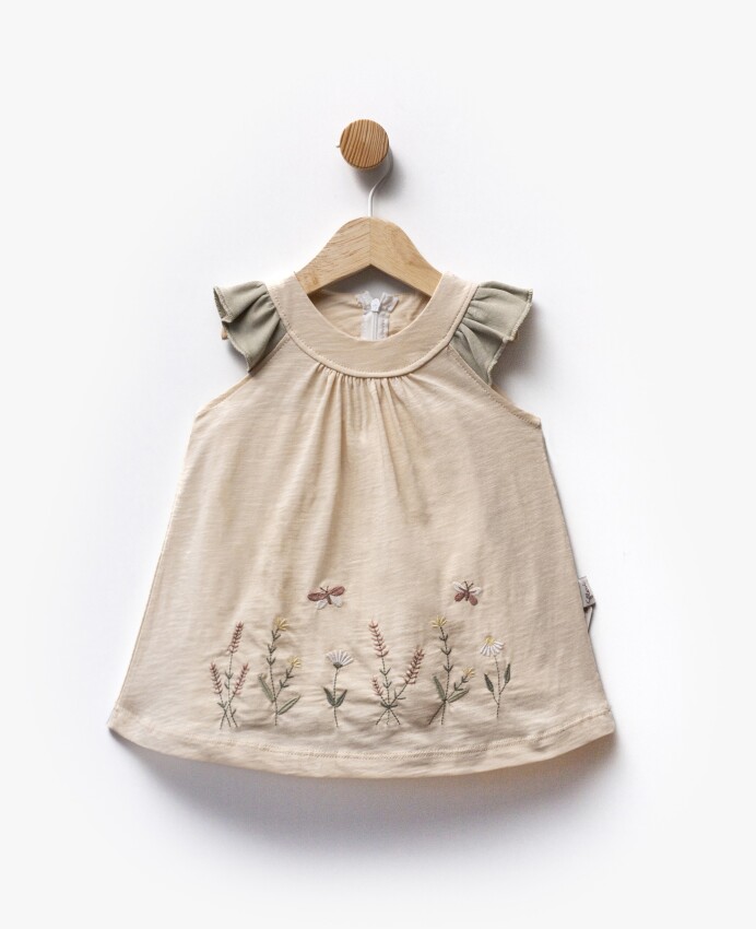 Wholesale Baby Girl Embroidered Dress 6-36M Flexi Baby 2063-229484 - 2