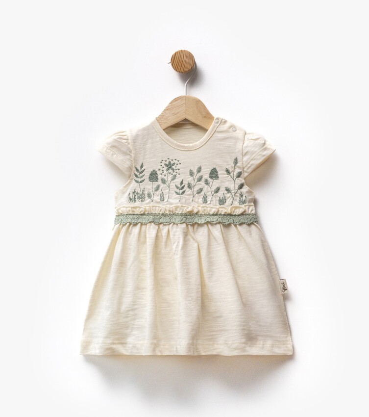 Wholesale Baby Girl Embroidered Dress 6-36M Flexi Baby 2063-229486 - 3