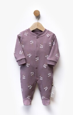 Wholesale Baby Girl Floral Printed Jumpsuit 0-6M Flexi Baby 2063-252342 Purple