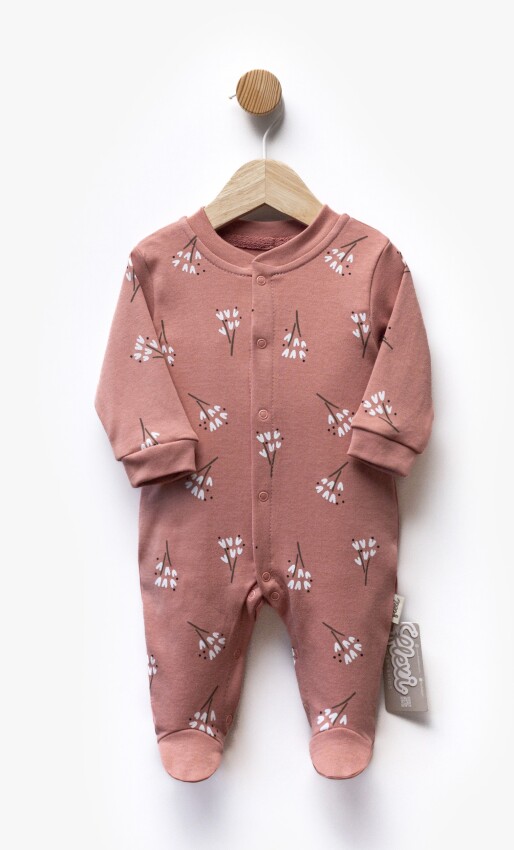 Wholesale Baby Girl Floral Printed Jumpsuit 0-6M Flexi Baby 2063-252342 - 3