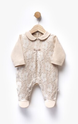 Wholesale Baby Girl Lace Fabric Jumpsuit 0-6M Bebbemini 2065-BM-2336 - Bebbemini (1)