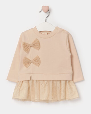 Wholesale Baby Girl Long Sleeve Dress 9-24M Bupper Kids 1053-24555 - 3