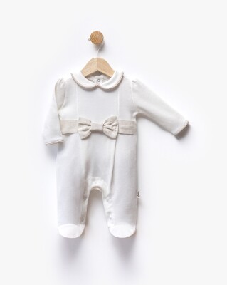 Wholesale Baby Girl Newborn Jumpsuit 0-6M Flexi Baby 2063-252329 Ecru