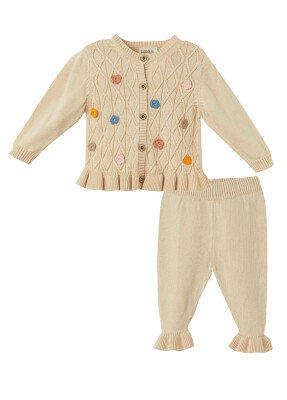 Wholesale Baby Girl Organic Cotton 2-Piece Set 3-18M Uludağ Triko 1061-21147 - 2