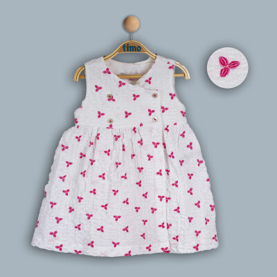 Wholesale Baby Girl Purple Dress 6-24M Timo 1018-TK4DÜ042243191 - 2