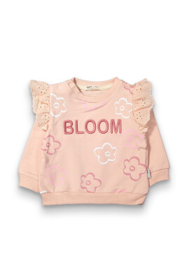 Wholesale Baby Girl Sweatshirt with Fisto Detail 6-18M Tuffy 1099-0408 - Tuffy (1)