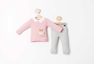 Wholesale Baby Girl Tracksuit 9-24M Sani 1068-10015 Pink