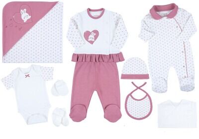 Wholesale Baby Girls 10-Piece Newborn Set 0-3M Ciccimbaby 1043-4809 - Ciccimbaby