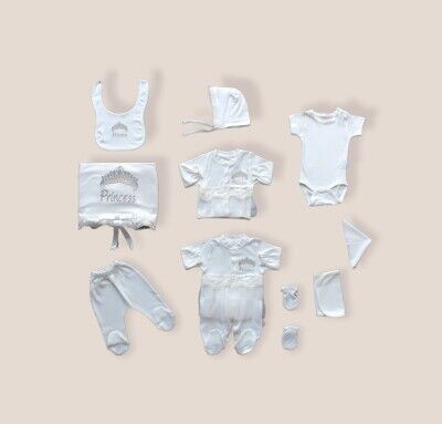 Wholesale Baby Girls 10-Piece Newborn Set 0-3M Tomuycuk 1074-15289 - 1
