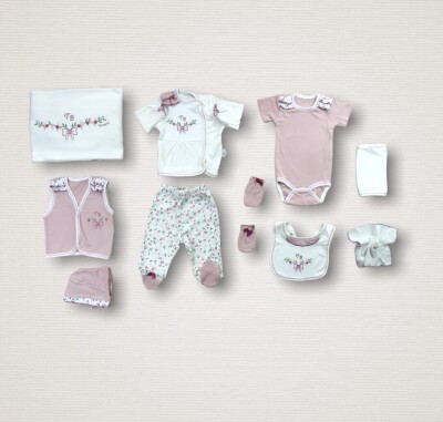 Wholesale Baby Girls 10-Piece Newborn Set 0-6M Tomuycuk 1074-15282 - 1