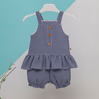 Wholesale Baby Girls 2-Piece Blouse and Shorts set 6-18M BabyZ 1097-5713 Navy 