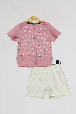 Wholesale Baby Girls 2-Piece Blouse and Shorts Set 6-18M Kumru Bebe 1075-4040 - 6