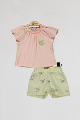 Wholesale Baby Girls 2-Piece Blouse and Shorts Set 6-18M Kumru Bebe 1075-4098 - Kumru Bebe (1)