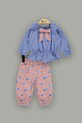 Wholesale Baby Girls 2-Piece Blouse Set With Pants 6-18M Kumru Bebe 1075-3851 - 1