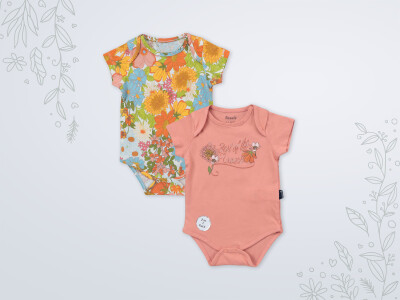 Wholesale Baby Girls 2-Piece Bodysuit 3-18M Miniworld 1003-18199 - 3