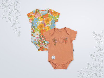 Wholesale Baby Girls 2-Piece Bodysuit 3-18M Miniworld 1003-18199 - 4