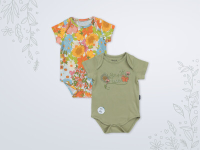 Wholesale Baby Girls 2-Piece Bodysuit 3-18M Miniworld 1003-18199 - 5