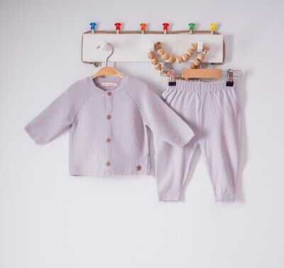 Wholesale Baby Girls 2-Piece Cardigan and Pants Set 3-12M Milarda 2001-6047 - 1