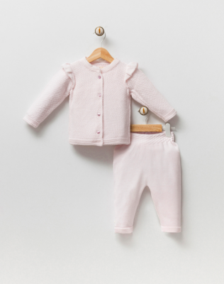 Wholesale Baby Girls 2-Piece Cardigan and Pants Set 3-12M Milarda 2001-6081 - 1